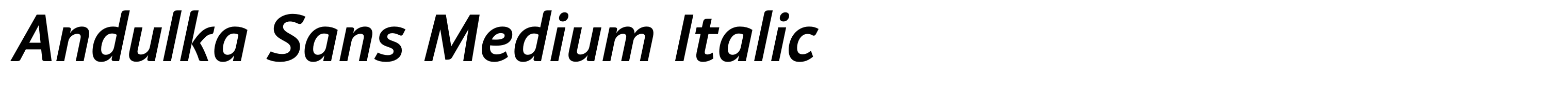 Andulka Sans Medium Italic